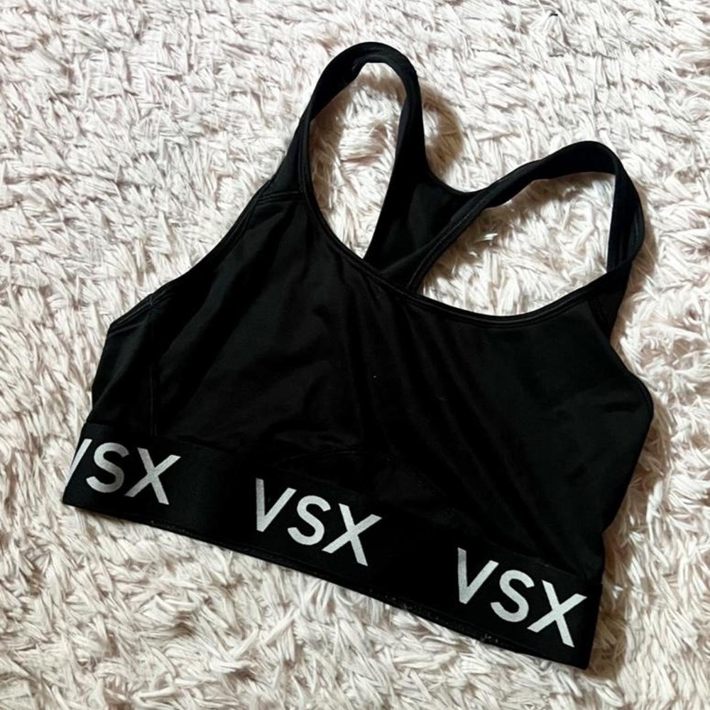 VSX Victorias Secret Sports Racerback Bra Womens S Low Impact Varsity Casual